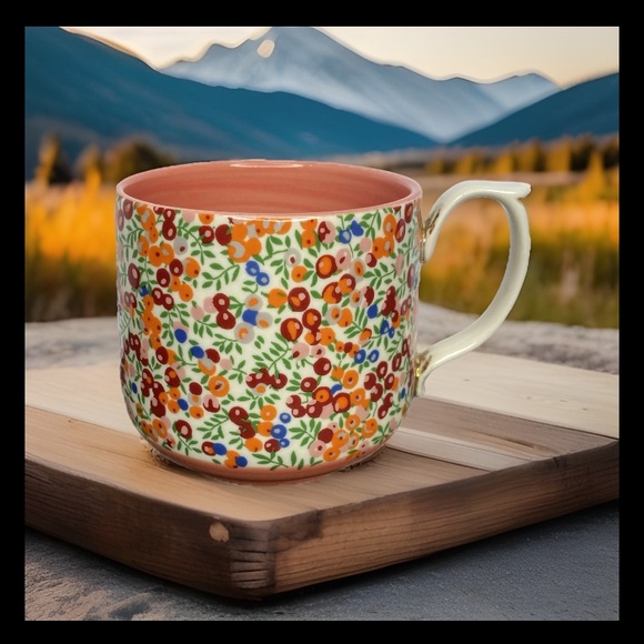 Anthropologie Mug Liberty Vibrant Colorful NWOT 16oz Coffee Tea - Picture 1 of 9